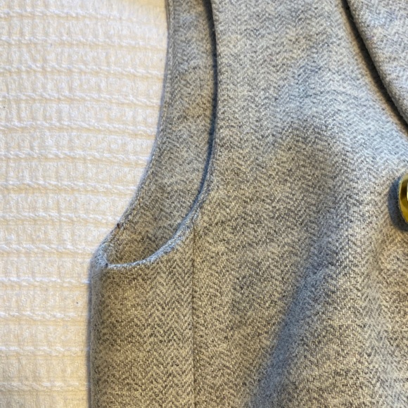 Club Monaco Gray Double-Breasted Vest with Gold Buttons - Picture 10 of 14